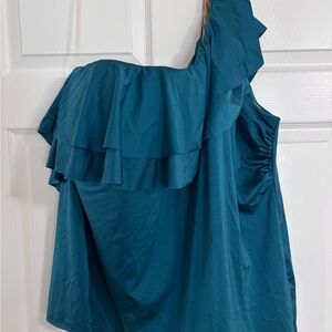 Teal One-Shoulder Tankini NWT